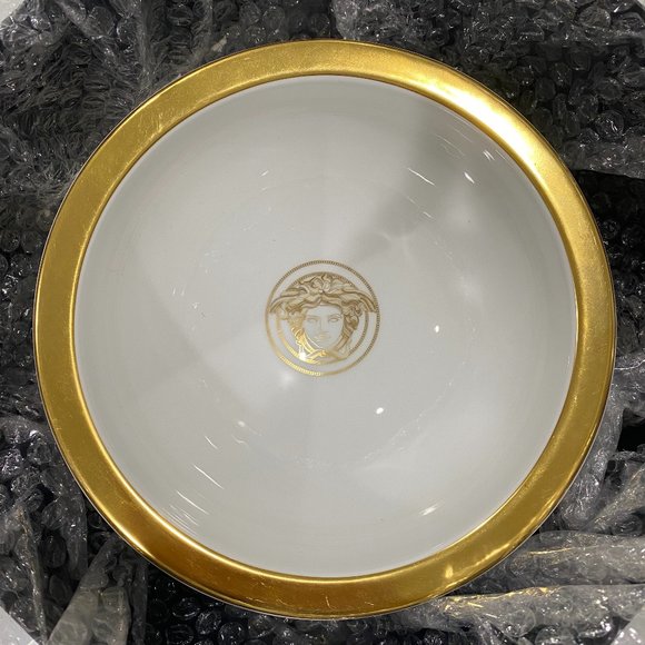 ⭐️ Rare⭐️ Two Authentic Versace Rosenthal Medusa Gala Dog Feeding Bowls. - Picture 4 of 4